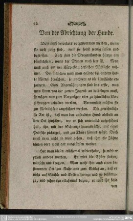 Von der Abrichtung der Hunde