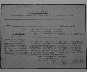 Einladungsformular vom Bund schaffender Landwirte, Bezirk Erzgebirge/Vogtland : Einladungsformular vom Bund schaffender Landwirte, Bezirk Erzgebirge/Vogtland