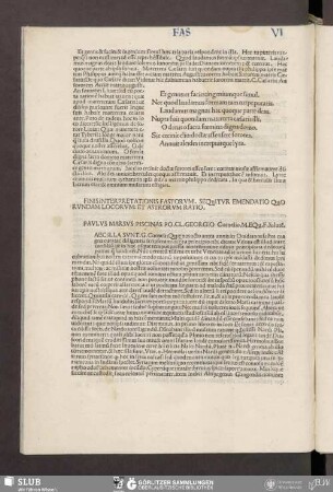 ... Sequitur Emendatio Quo Rundam Locorum: Et Astrorum Ratio