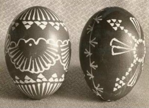 Bemalte Ostereier aus der Bluno, nördlich von Hoyerswerda