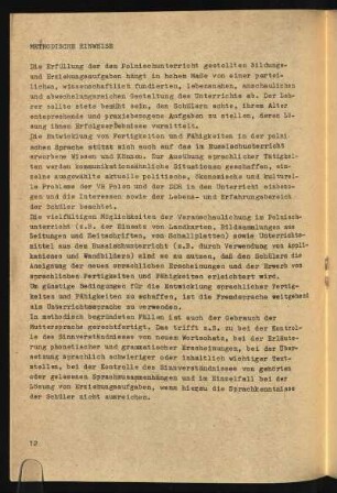 Methodische Hinweise