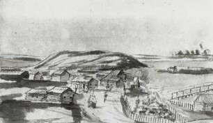 Schloß und Stadt Marienburg in Livland (linke Bildhälfte)
