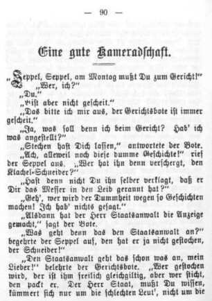 Eine gute Kameradschaft