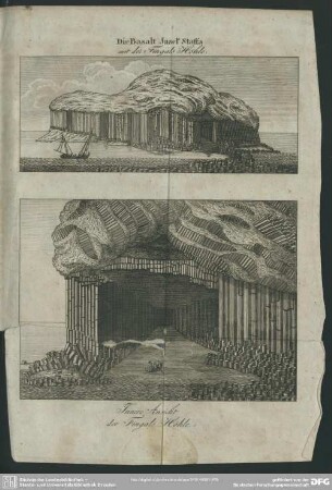 Die Basalt Insel Staffa mit der Fingals Höhle