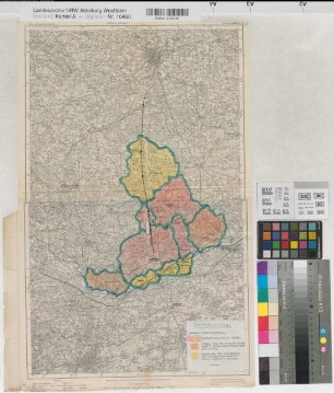 Werne (Werne) Amtsgerichtsbezirk (1890) um 1915 1 : 100 000 56 x 34 Eintragung in Karte des deutschen Reiches Oberlandesgericht Hamm Nr. 748