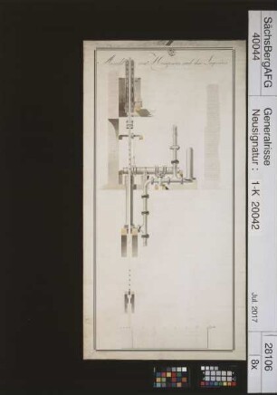 Reicher Bergsegen Fundgrube hinter Erbisdorf; Wassersäulenmaschine