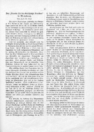 Der "Verein für die Geschichte Berlins" in Bückeburg