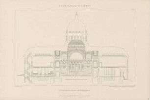 Längsschnitt durch die Ruhmeshalle in Barmen