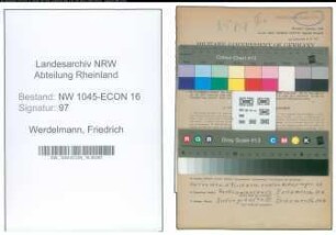 Entnazifizierung Friedrich Werdelmann , geb. 12.09.1890 (Arbeiter)