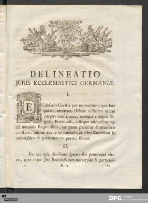 Delineatio Juris Ecclesiastici Germaniæ.