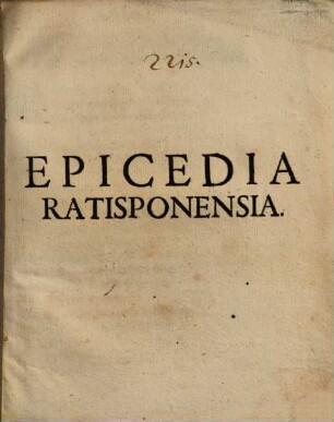 Epicedia Ratisbonensia, in Joh. Mich. Dilherri memoriam concinnata