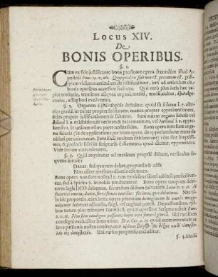 Locus XIV. De Bonis Operibus