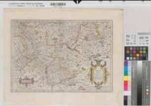 Berg (Herzogtum) Territorialkarte Berghe ducatus Marck comitatus et Coloniensis dioecesis um 1620 3 dt. Meilen = 3,8 cm 33 x 46 kol. Kupferstich aus Mercator Hondius, Amsterdam