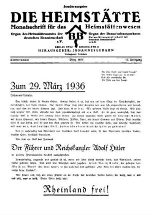 Sonderausg.: Heft Sonderausg.