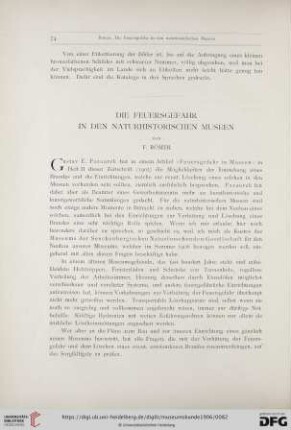 2: Die Feuersgefahr in den naturhistorischen Museen