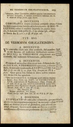 Tit. XVI. De Verborum Obligationibus