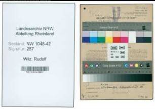 Entnazifizierung Rudolf Wilz , geb. 20.07.1913 (Geschaeftsfuehrer)
