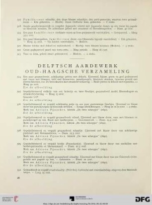 Delftsch aardewerk; oud-haagsche verzameling (Nr. 524-621)