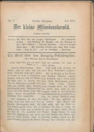 Nr. 7. Zweiter Jahrgang. Juli 1902.