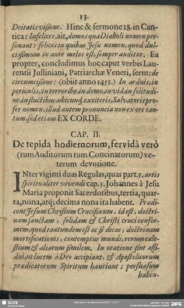 Cap. II. De repida hodiernorum, fervida vero (tum Auditorum tum Concinatorum) veterum devotione