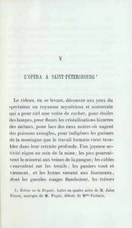 L'opéra à Saint-Pétersbourg