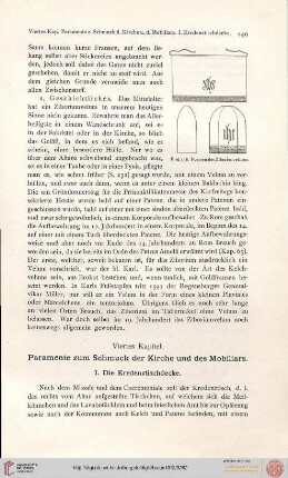 Paramente zum Schmuck der Kirche und des Mobiliars