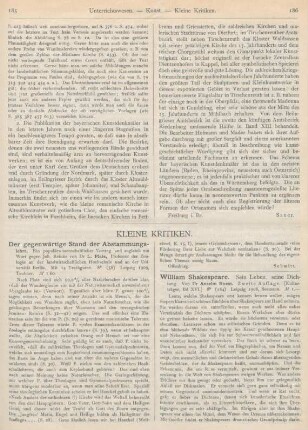 185-188 Kleine Kritiken