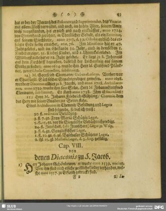 Cap. VIII. von denen Diaconis zu S. Jacob