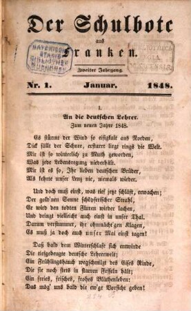 Der Schulbote aus Franken. 2, 2. 1848
