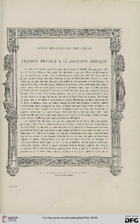 19: Petits mémoires du XIXé siècle : Prosper Mérimée & le Bacchus antique