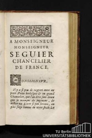 A Monseigneur Monseigneur Seguier Chancelier De France.