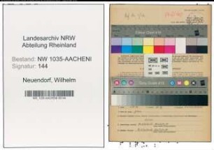Entnazifizierung Wilhelm Neuendorf , geb. 26.06.1897 (Bergmann)