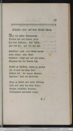 Schiffer-Lied auf dem Düßel-Bach