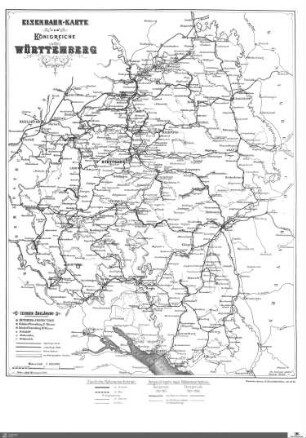 Eisenbahn-Karte Württemberg