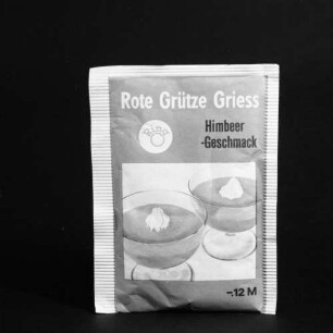 Papiertüte (Vorderseite) für Rote Grütze Griess des VEB "Ring" Mittweida