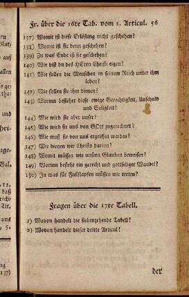 Fragen über die 17te Tabell. - XVII. Von dem dritten Articul.