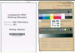 Entnazifizierung Heinrich Gerling , geb. 23.07.1893 (Steuerhelfer)