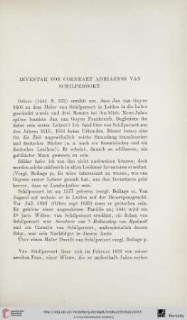 Inventar von Coenraet Adriaensz van Schilperoort