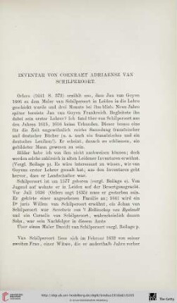 Inventar von Coenraet Adriaensz van Schilperoort