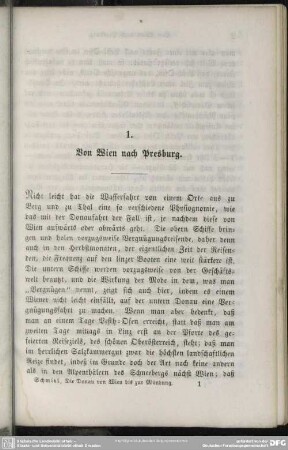 1. Von Wien nach Presburg
