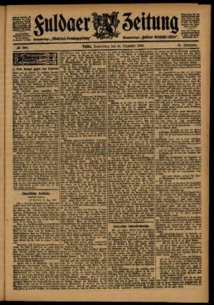 Zweite Ausgabe vom Donnerstag, den 24. Dezember 1903.