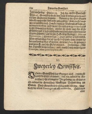 XI. Zweyerley Gewiszheit