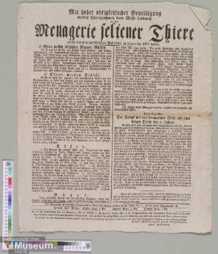Menagerie seltener Thiere