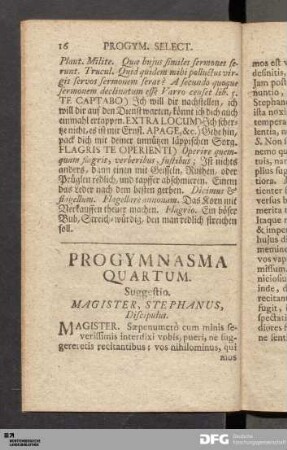 Progymnasma Quartum. Suggestio.