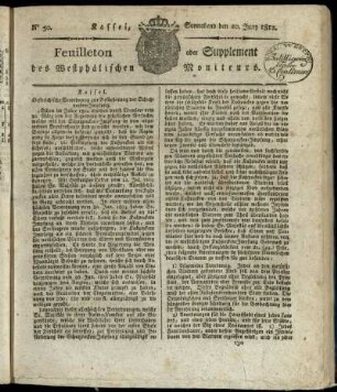 No. 50, Sonnabend den 20. Juny 1812