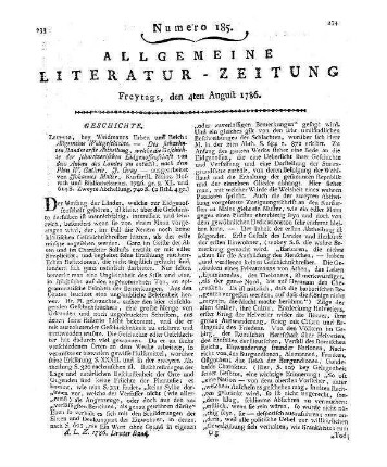 1786: Allgemeine Literatur-Zeitung