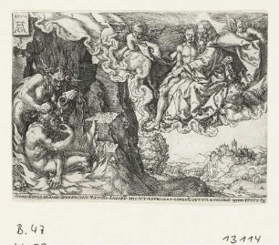 Lazarus im Schoß von Abraham, Blatt 5 der Folge "Gleichnis von Lazarus und dem reichen Mann"