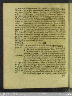 Caput X. Ordo Senatus & distinctio Magistratuum