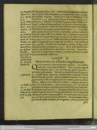 Caput X. Ordo Senatus & distinctio Magistratuum