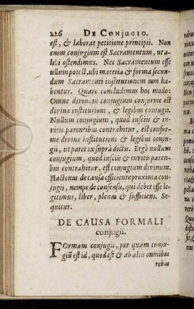 De Causa Formali conjugii.